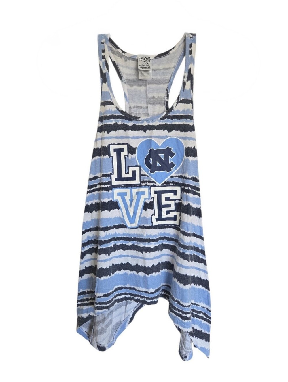 University of North Carolina Tar Heels Love UNC Racerback Tank Top Women's Mediu